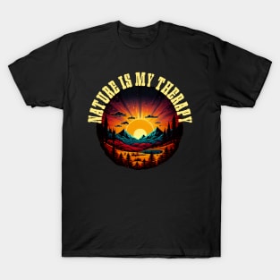 Nature is my Therapie Outdoor Adventure Style T-Shirt